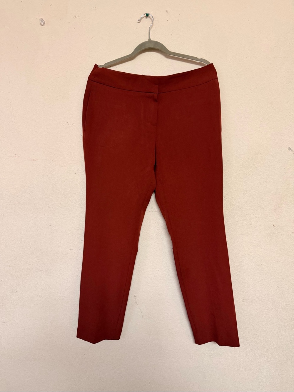 Kasper 10 Rust Burnt Orange Dress Pants Work Office Cropped Straight